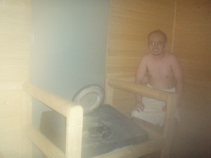 ちょいとハレンチ?ですが、フィンランドでサウナタイムの時の写真。